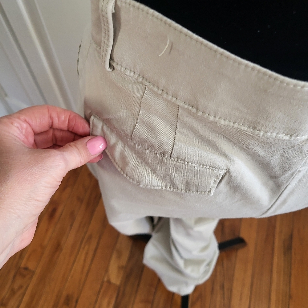 Dockers Vintage Y2k Low Rise Wide Leg Khaki Trousers 4 Preppy Old Money Career - Picture 7 of 7